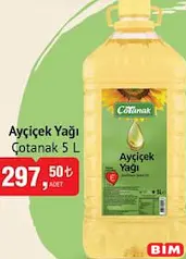 ÇOTANAK AYÇİÇEK YAĞI 5 L ÇOTANAK AYÇİÇEK YAĞI 5 L